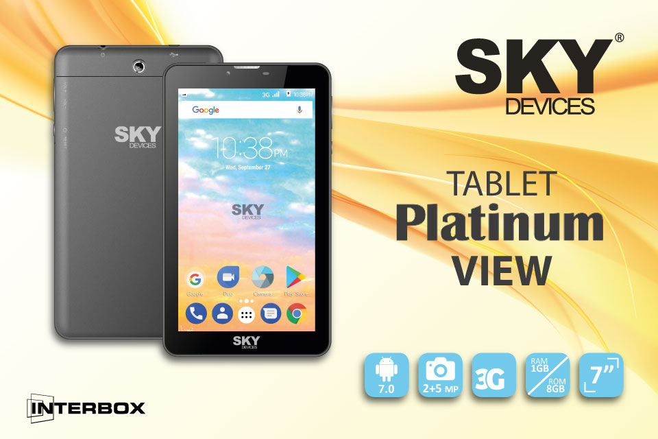 Sky Devices lanza en España su Tablet PLATINUM VIEW de 7” de la mano de Interbox